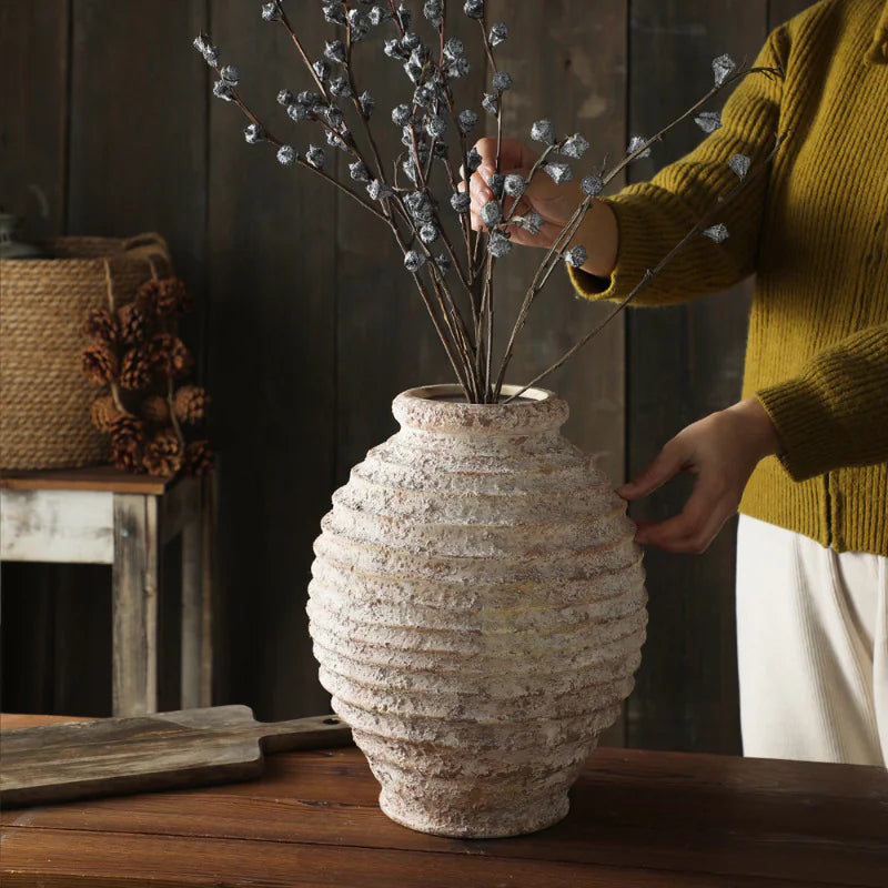 Antique Stoneware Vase - A Touch of Vintage Elegance