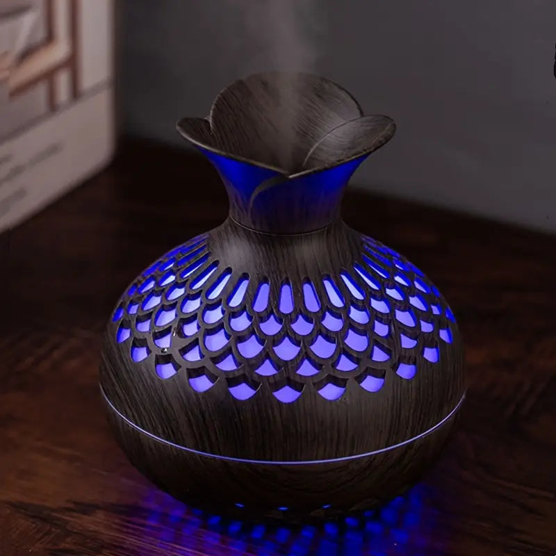 Mini Desktop Creativity Three-leaf Flower Humidifier - Portable Desktop Air Purifier